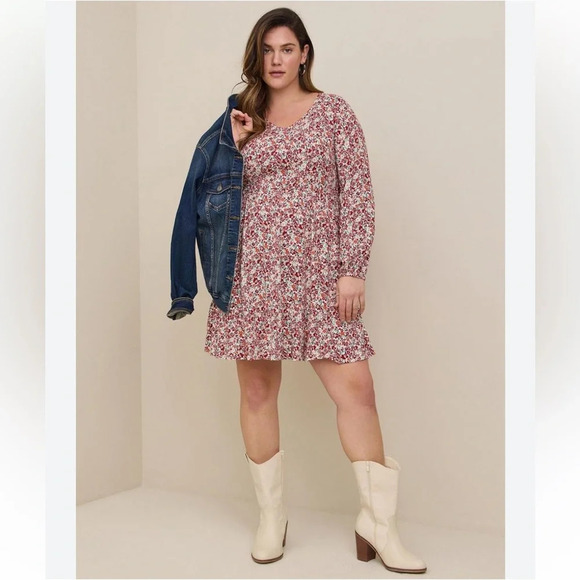 torrid Dresses & Skirts - Torrid Floral Rayon Skater Dress size 12